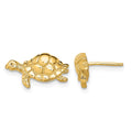 10K Polished Turtle Post Earrings
