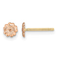 10k Rose Gold Flower Post Earrings