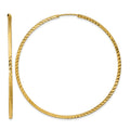 10k Diamond-cut Square Tube Endless Hoop Earrings