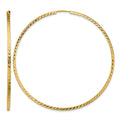 10k Diamond-cut Square Tube Endless Hoop Earrings