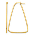 10k 1.5mm Polished Large Triangle Dangle Hoop Earrings