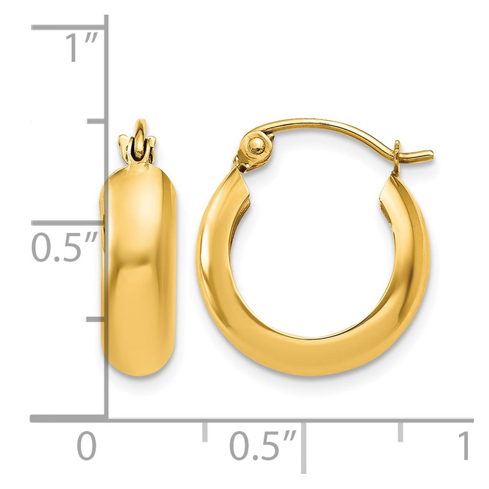 10k Polished 4.75mm Round Hoop Earrings