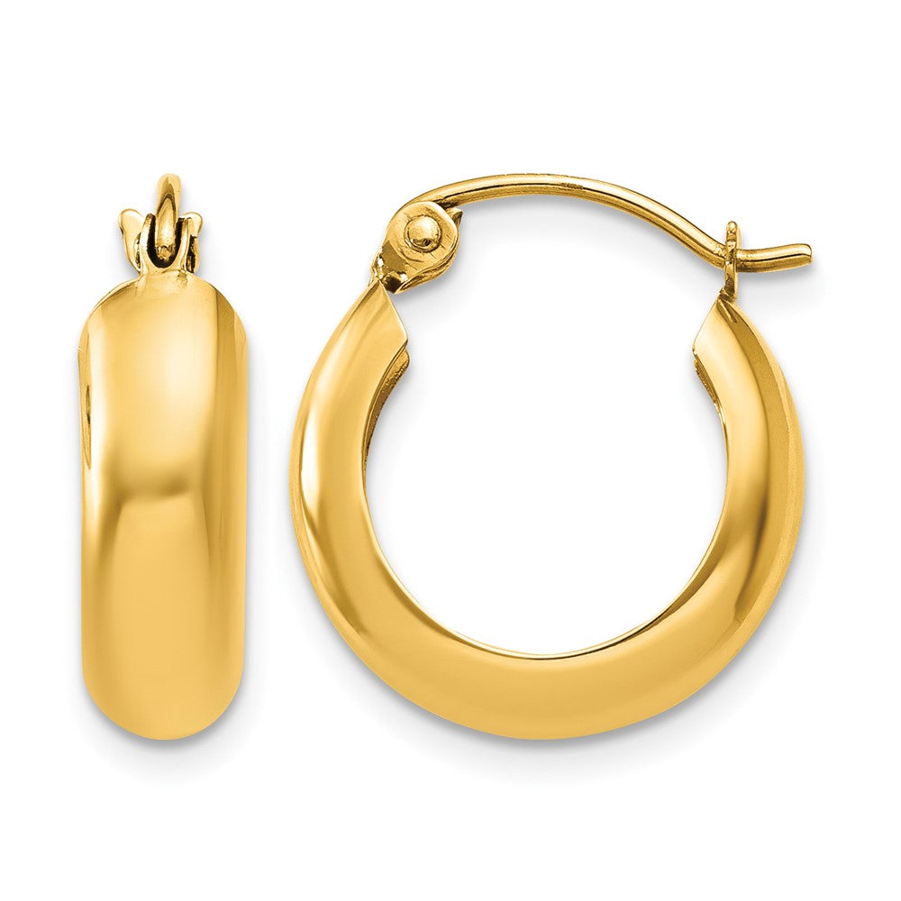 10k Polished 4.75mm Round Hoop Earrings