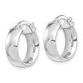 10k White Gold High Polished 5mm Hoop Earrings
