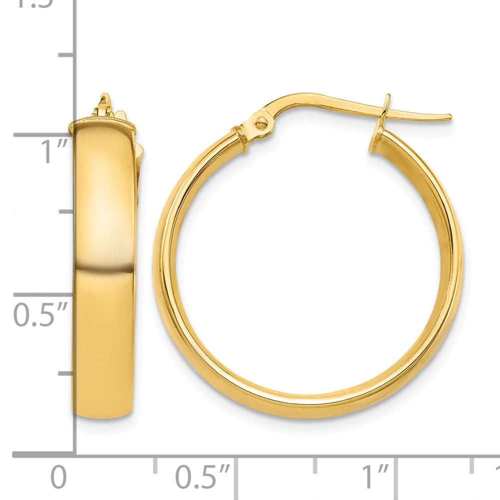 10k High Polished 5mm Hoop Earrings