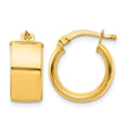 10k High Polished 7mm Hoop Earrings