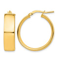 10k High Polished 7mm Hoop Earrings