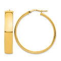 10k High Polished 7mm Hoop Earrings