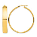 10k High Polished 7mm Hoop Earrings