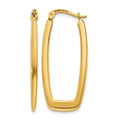 10k Polished 2.25mm Rectangle Hoop Earrings