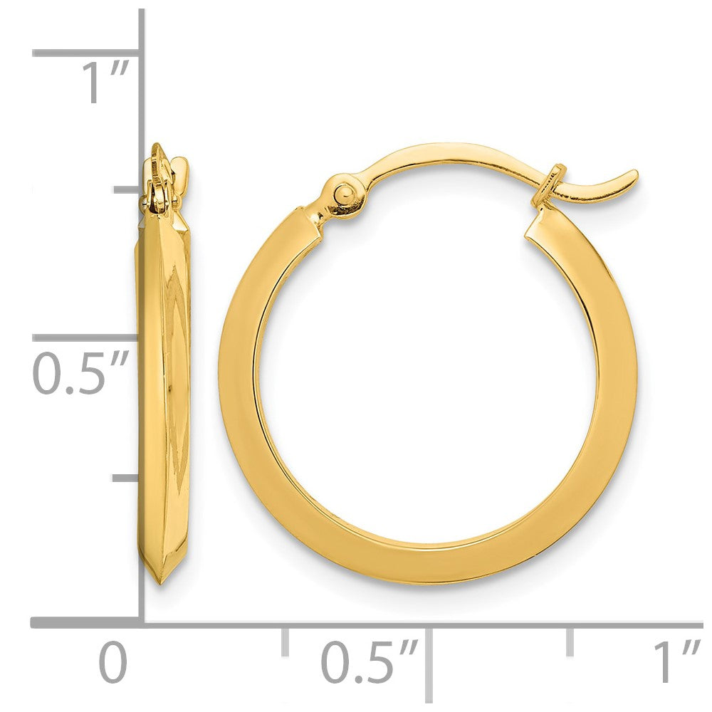 10k Polished Hoop Earrings