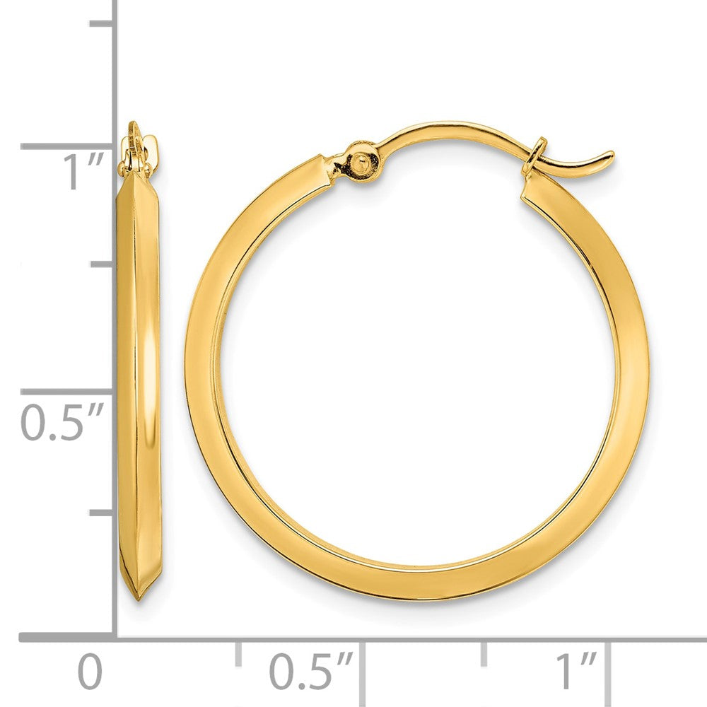 10k Polished Hoop Earrings