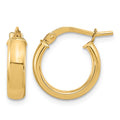 10k Polished 3.7mm Hoop Earrings