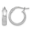 10k White Gold Polished 2.9mm Hoop Earrings