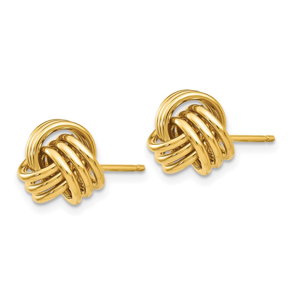 10k Polished Triple Knot Post Earrings