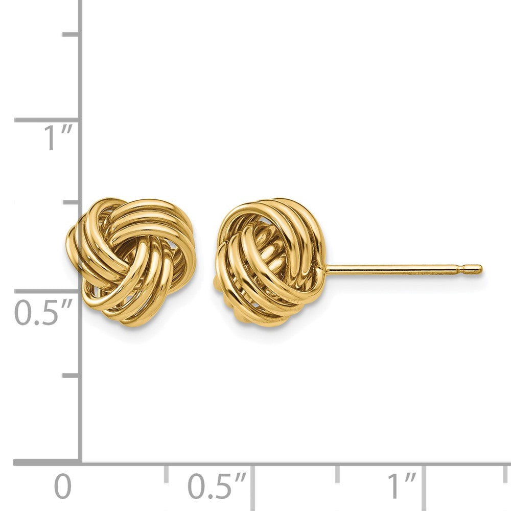 10k Polished Triple Knot Post Earrings