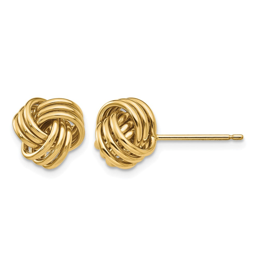 10k Polished Triple Knot Post Earrings