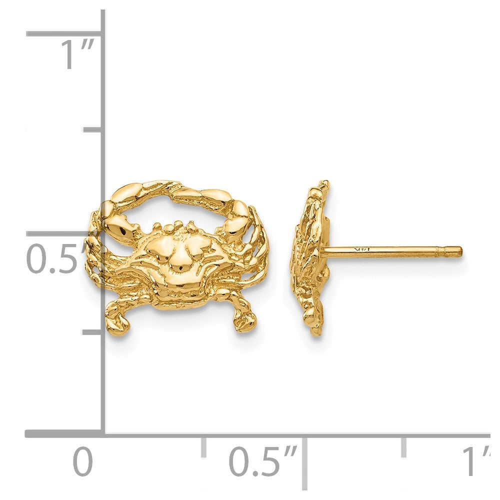 10k Crab Post Earrings