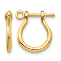 10k Shackle Link Screw Post Earrings