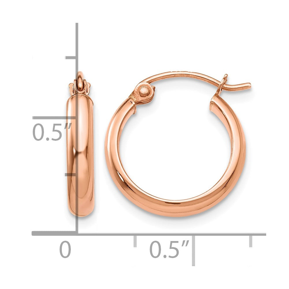 10k Rose Gold Hoop Earrings