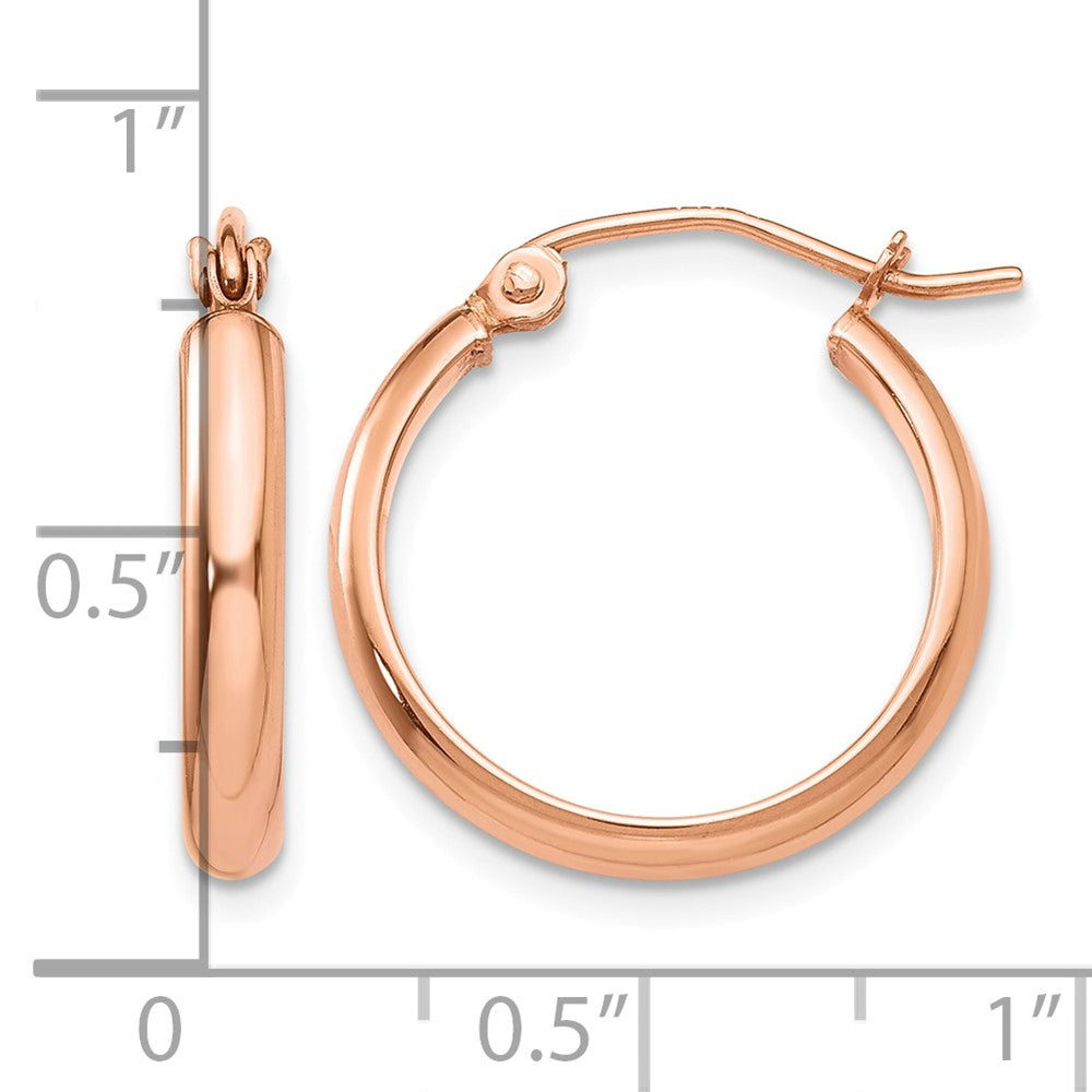 10k Rose Gold Hoop Earrings