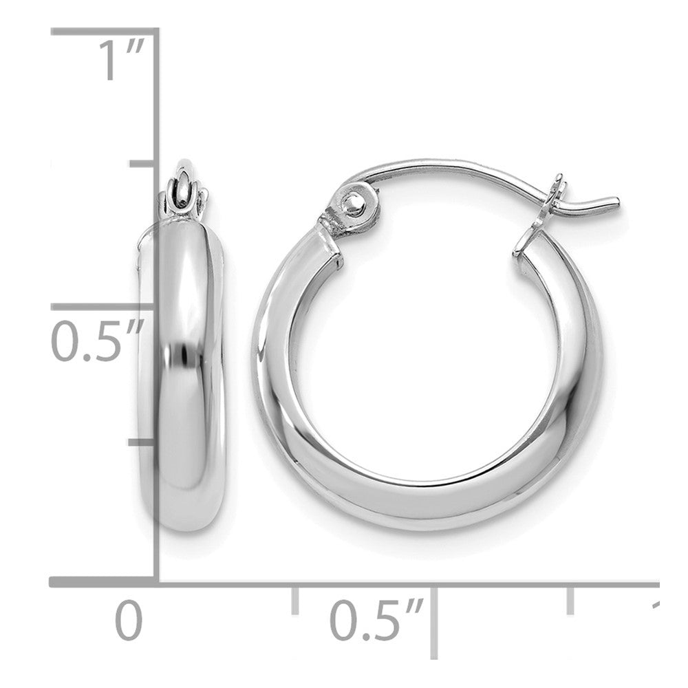 10k White Gold Hoop Earrings