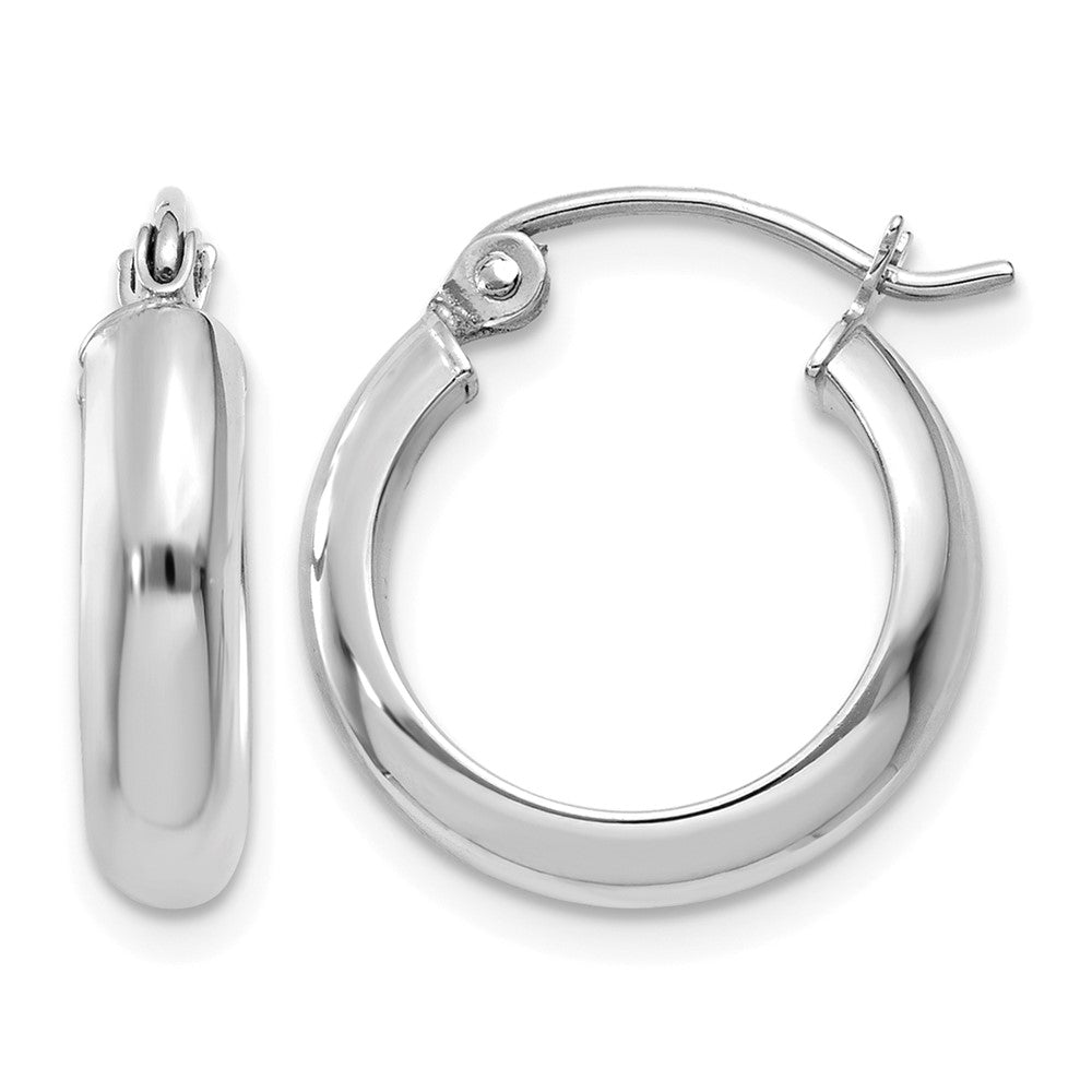 10k White Gold Hoop Earrings