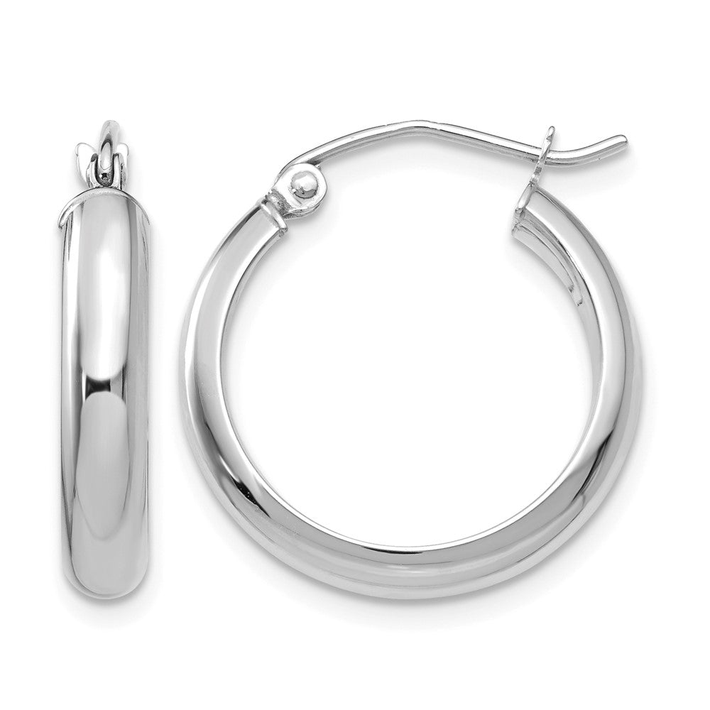 10k White Gold Hoop Earrings