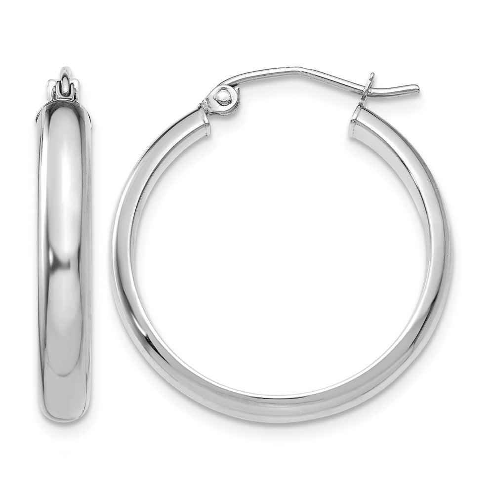 10k White Gold Hoop Earrings