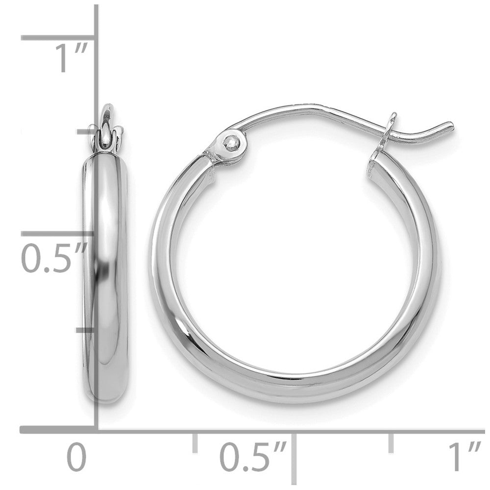 10k White Gold Hoop Earrings