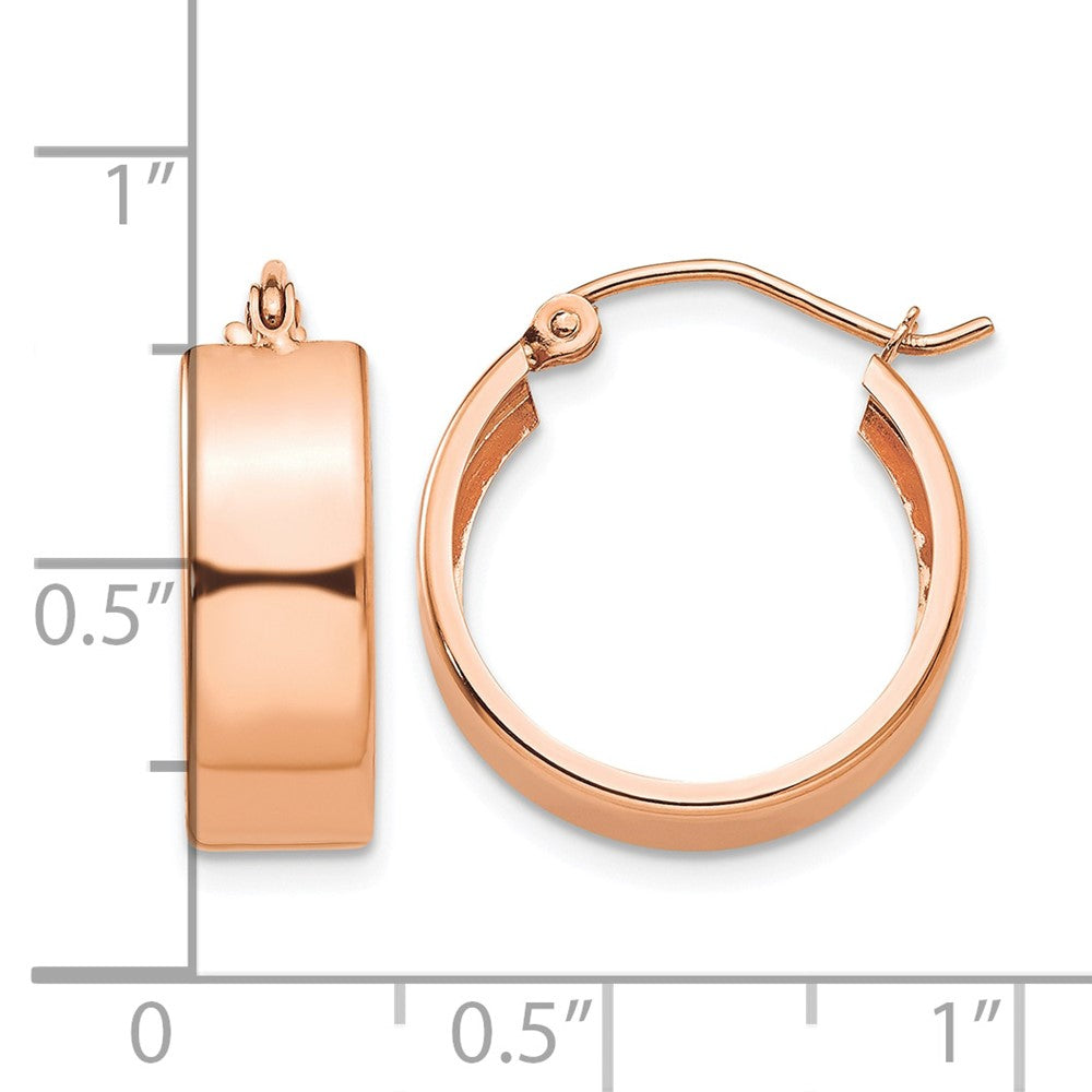 10k Rose Gold Polished Hoop Earrings