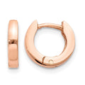 10k Rose Gold Round Hinged Hoop Earrings