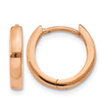 10k Rose Gold 1.8mm Round Hinged Hoop Earrings