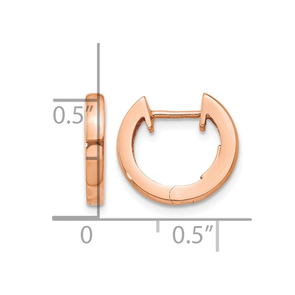 10k Rose Gold Hinged Hoop Earrings