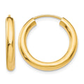 10k Polished Endless Tube Hoop Earrings