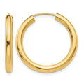 10k Polished Endless Tube Hoop Earrings