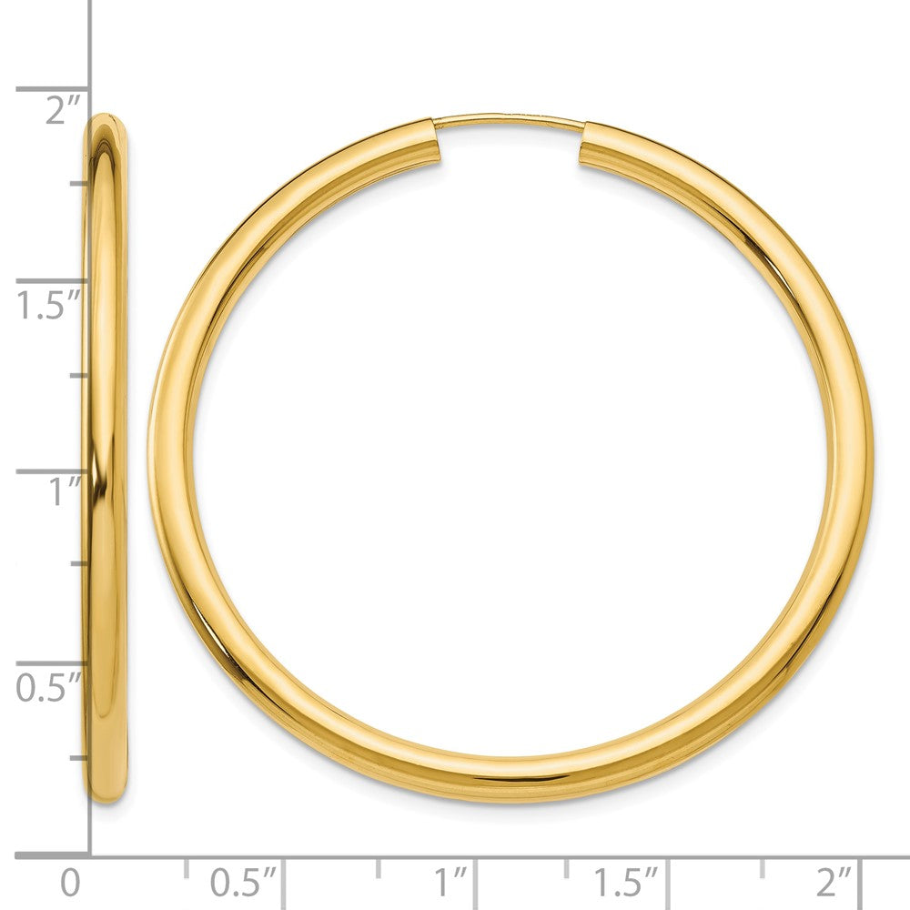 10k Polished Endless Tube Hoop Earrings