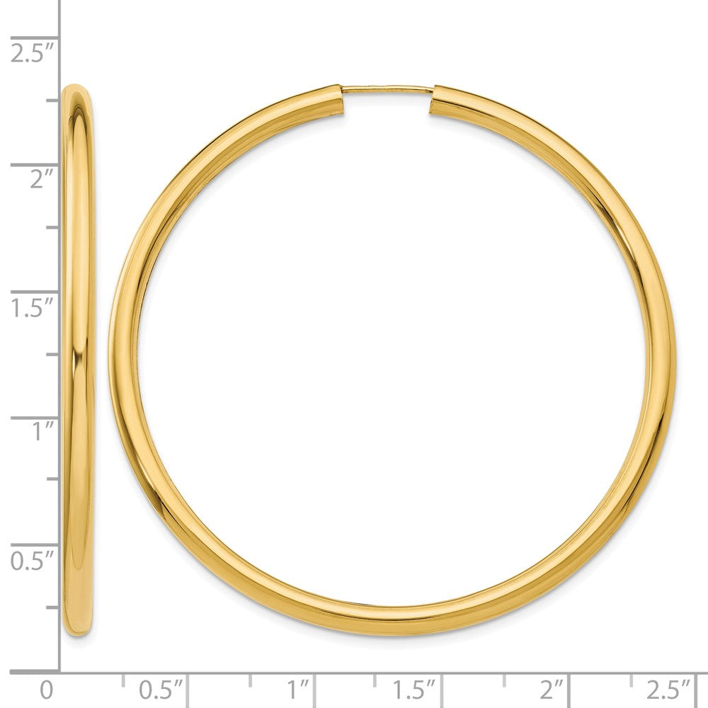 10k Polished Endless Tube Hoop Earrings