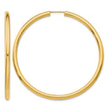 10k Polished Endless Tube Hoop Earrings