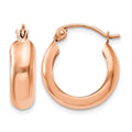 10k Rose Gold Polished Small Hoop Earrings