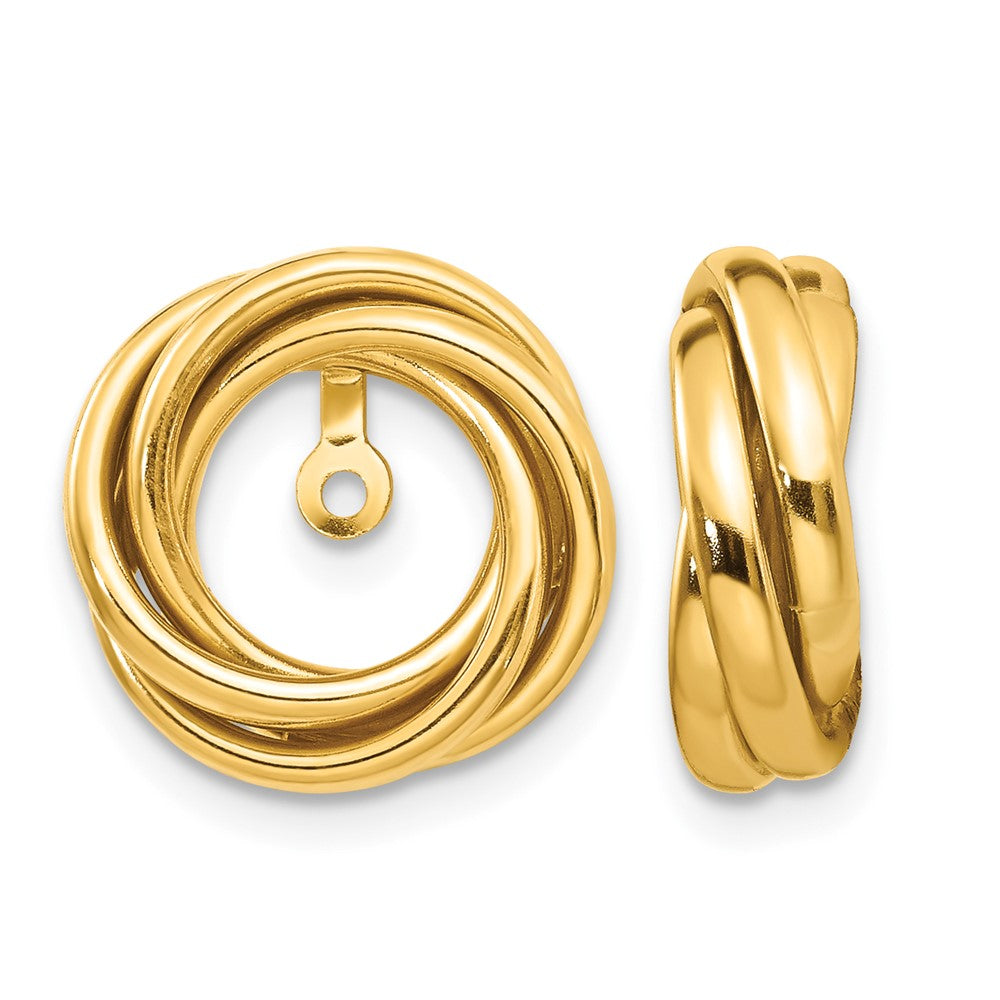 10k Polished Love Knot Earring Jackets