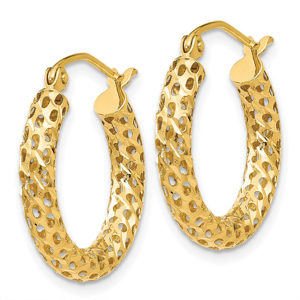 10k D/C Hoop Earrings