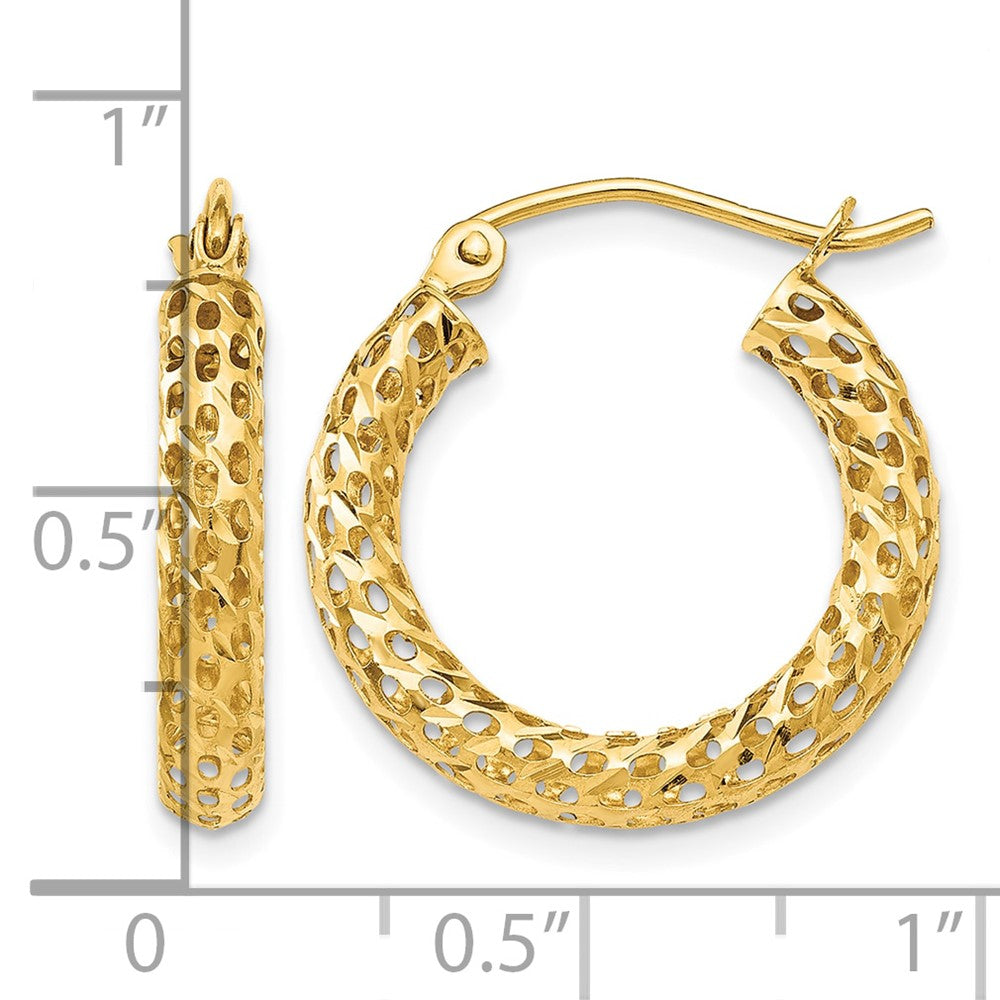10k D/C Hoop Earrings