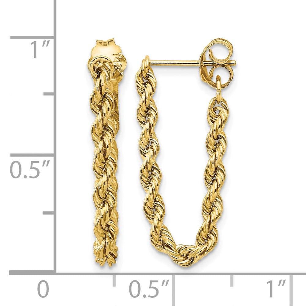 10k Hollow Rope Earrings
