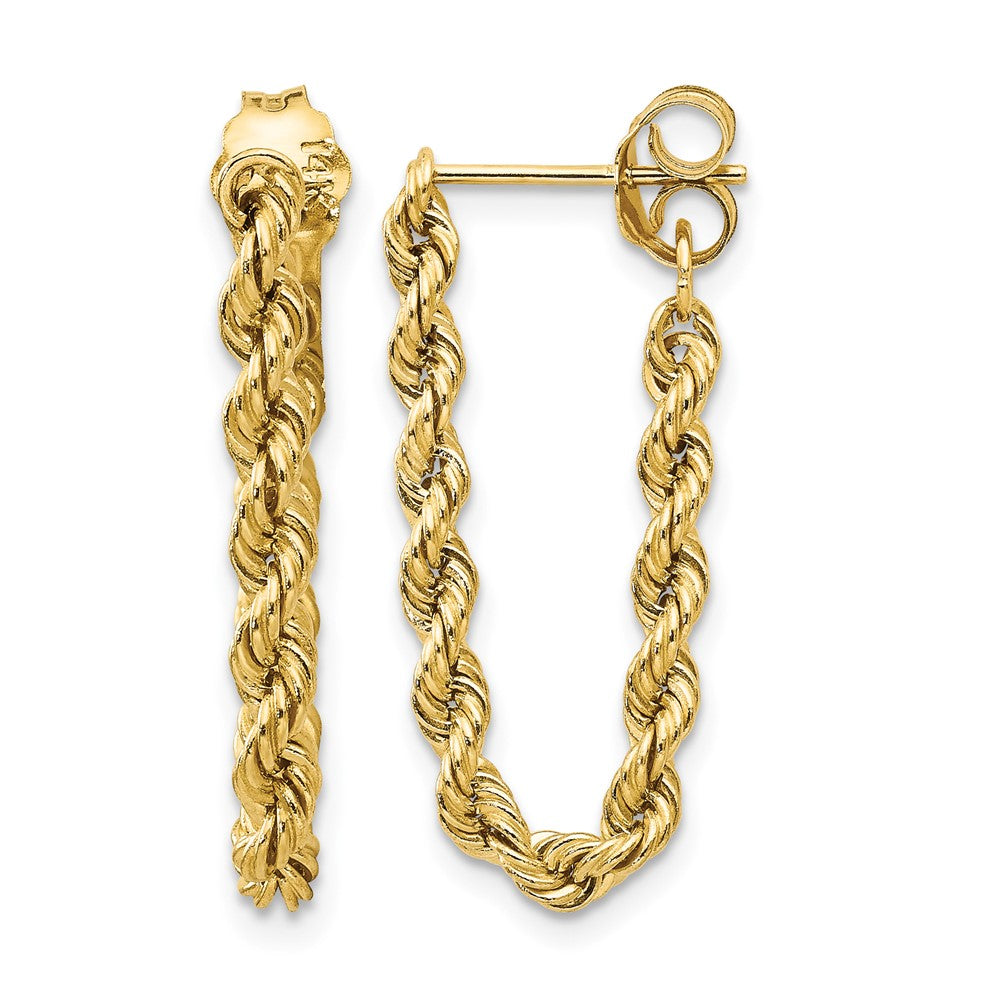 10k Hollow Rope Earrings