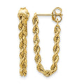 10k Hollow Rope Earrings