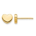 10k Polished Heart Post Earrings