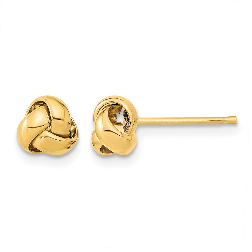 10k Gold Polished Love Knot Post Earrings