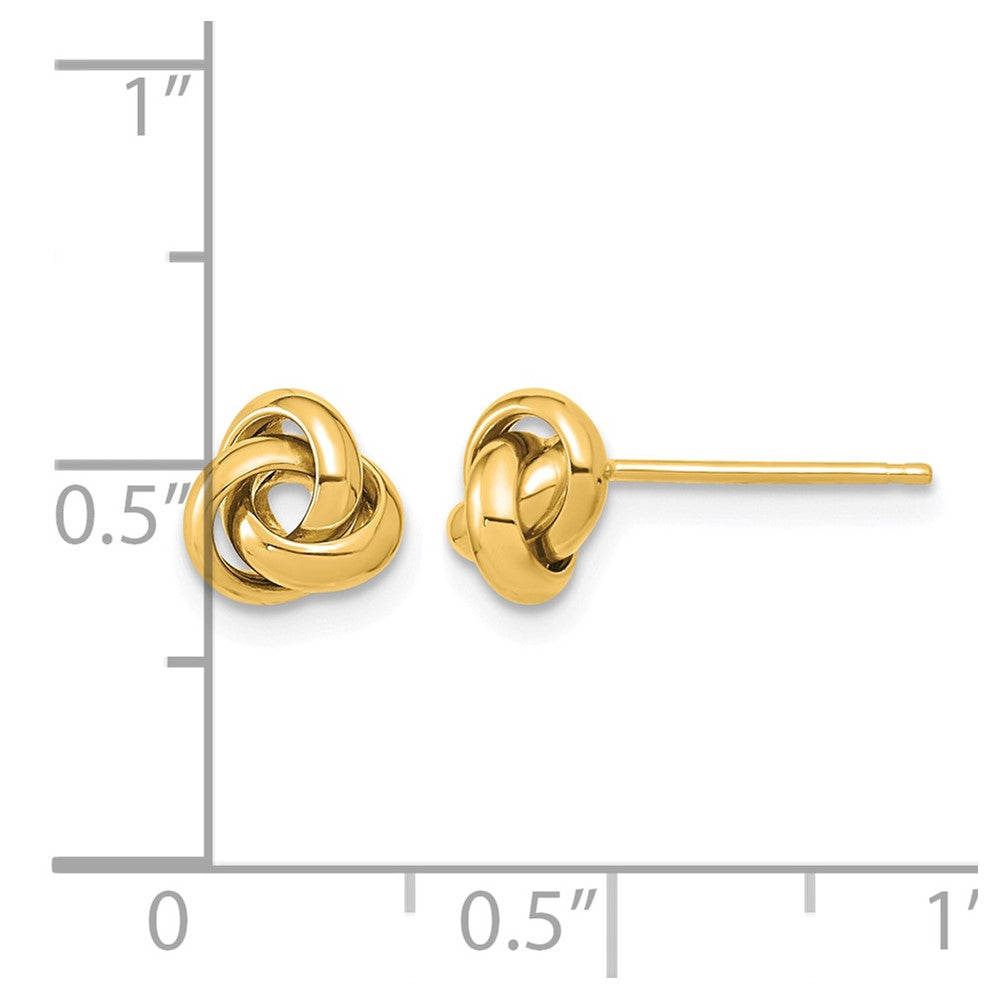 10k Polished Love Knot Post Earrings