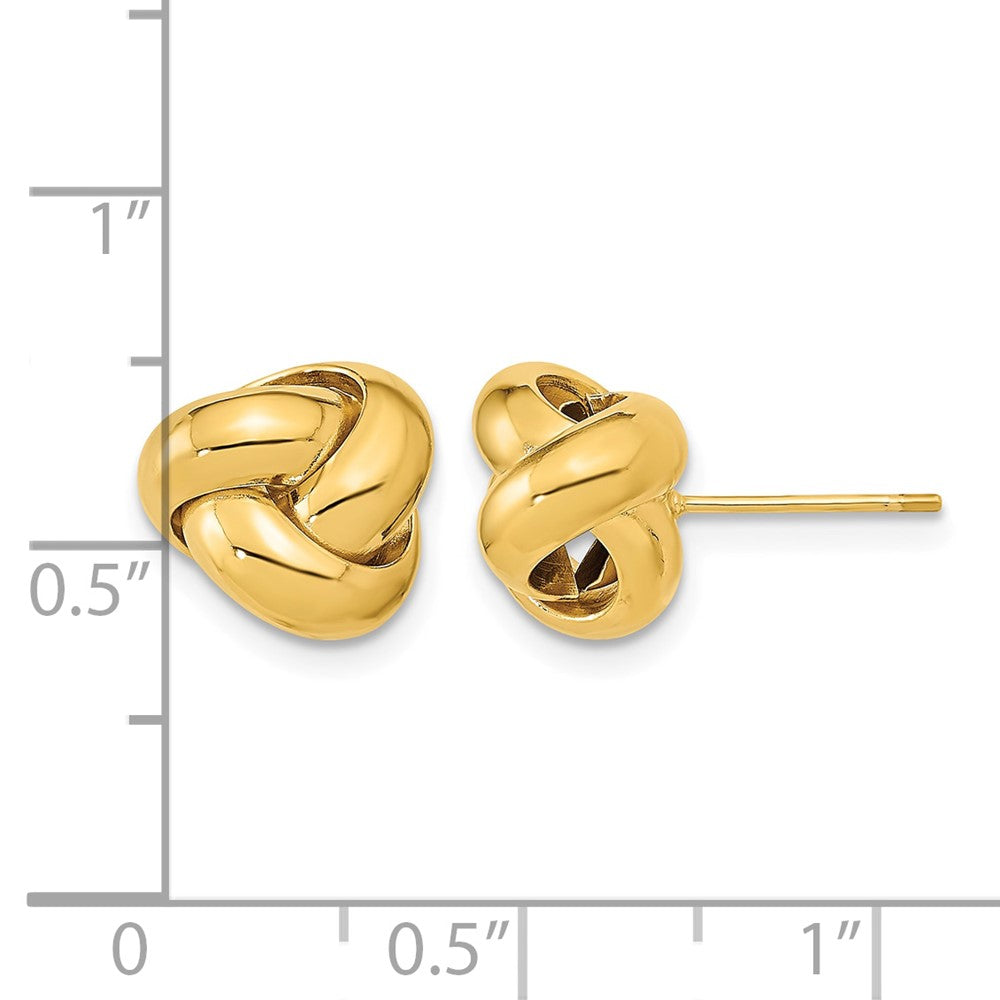 10k Polished Love Knot Post Earrings
